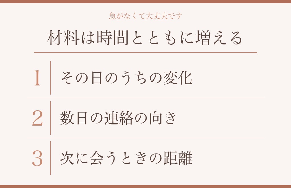 間接キスを嫌がらない男性の気持ちを、時間の流れで考える