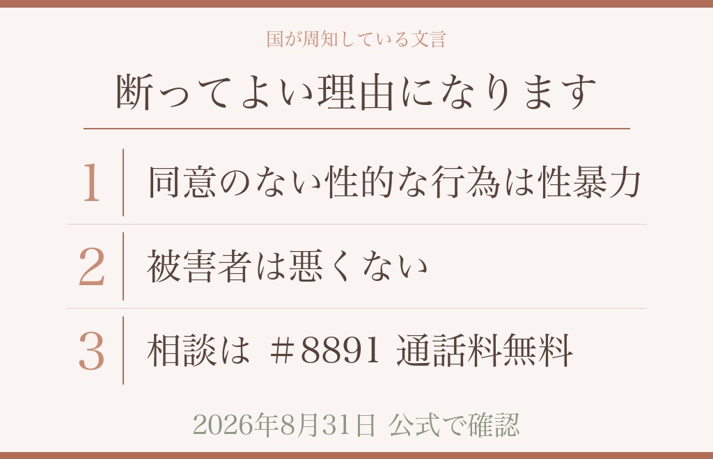 同意のこと|付き合ってないのにキスをされることが苦しいときに