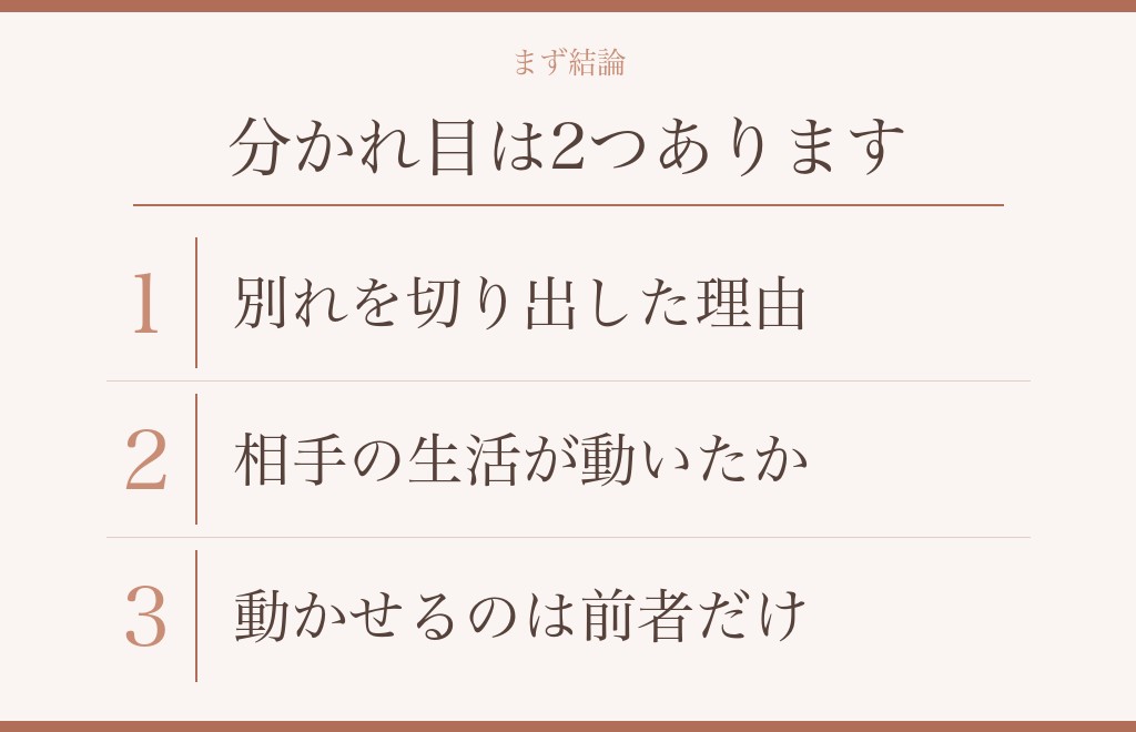 復縁を振った側から言い出すのは、ありなのか