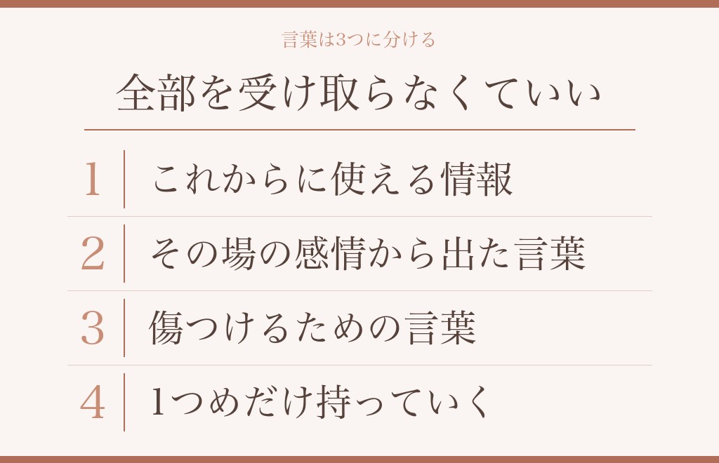 別れ際の言葉を引きずらないための整理